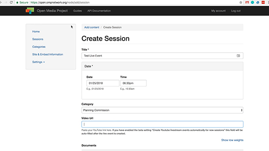 Add a Session Video Thumbnail